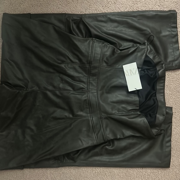 Zara FAUX LEATHER LONG JUMPSUIT - Picture 7 of 8